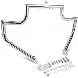 Eumti Touring Crash Bar Engine Guard Front Highway Flat-Out Bars Chrome Fits 1997-2008 Harley CVO Road Glide FLTR Road King FLHR Street Glide FLHX Electra Glide Ultra Classic