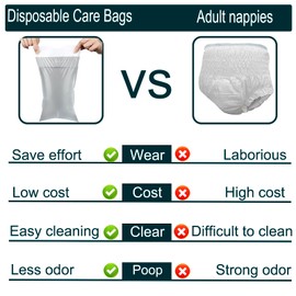 Bedridden Disposable Care Bags Hygienic handling Systems Emergency Must Have - Leak-proofing Reducing The Burden of careSpill-Free Guard for Bed-Bound/Bedridden Patient for Women and Men（30）