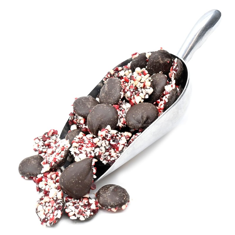 Candy Retailer Dark Chocolate Peppermint Crunch Chocolate Drops 1 Lb