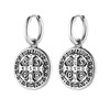 HZMAN St Benedict Cross Dangle Drop Earring for Men Retro
