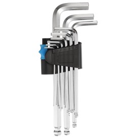 sourcing map 9pcs Hex Key Wrench Set 1.5/2/2.5/3/4/5/6/8/10mm S2 Steel L-Shape Long Arm Hexagon Metric Wrenches Repairing Tool for Home Repair