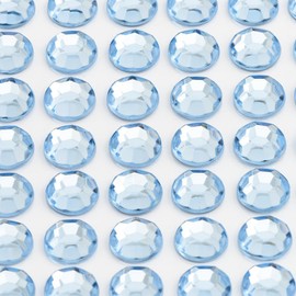 Italian Options - 5mm Pale Blue Diamante Rhinestone Gem Crystal Stickers (100 pcs)