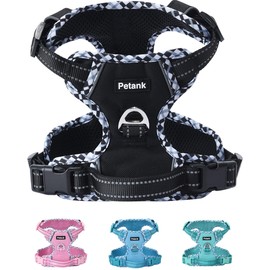 Petank Dog Harness Small Sized Dog, Puppy Harness Small Size Dog for Dog Training Walking, No Pull Dog Harness for Small Dogs, XS Dog Harness (Black, XS)