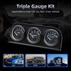 ARTILAURA 52mm 3 in1 Car Auto Gauge Kit (Volt Meter+Water