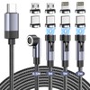 Magnetic Charging Cable, Rapid, 3-in-1, 60W, PD Compatible, 7 Pins,