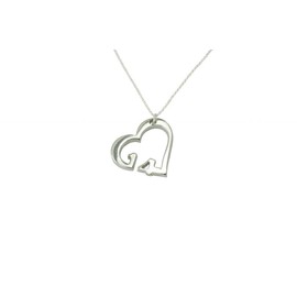 14 Year Wedding Anniversary Necklace - Heart Shaped with 14 Year Cut Out Design