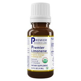 Premier Research Labs Premier Limonene - Limonene Oil is an Organic D-Limonene Supplement from Orange Peel Extract, Orange Essential Oil 90% Pure Limonene - 0.5 Oz (300 Servings)
