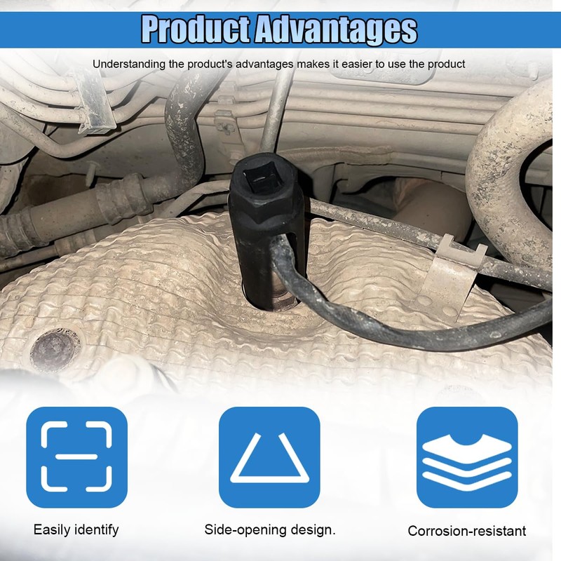 ZIMISI Oxygen Sensor Socket, 3/8" Drive x 7/8"(22mm) O2 Sensor