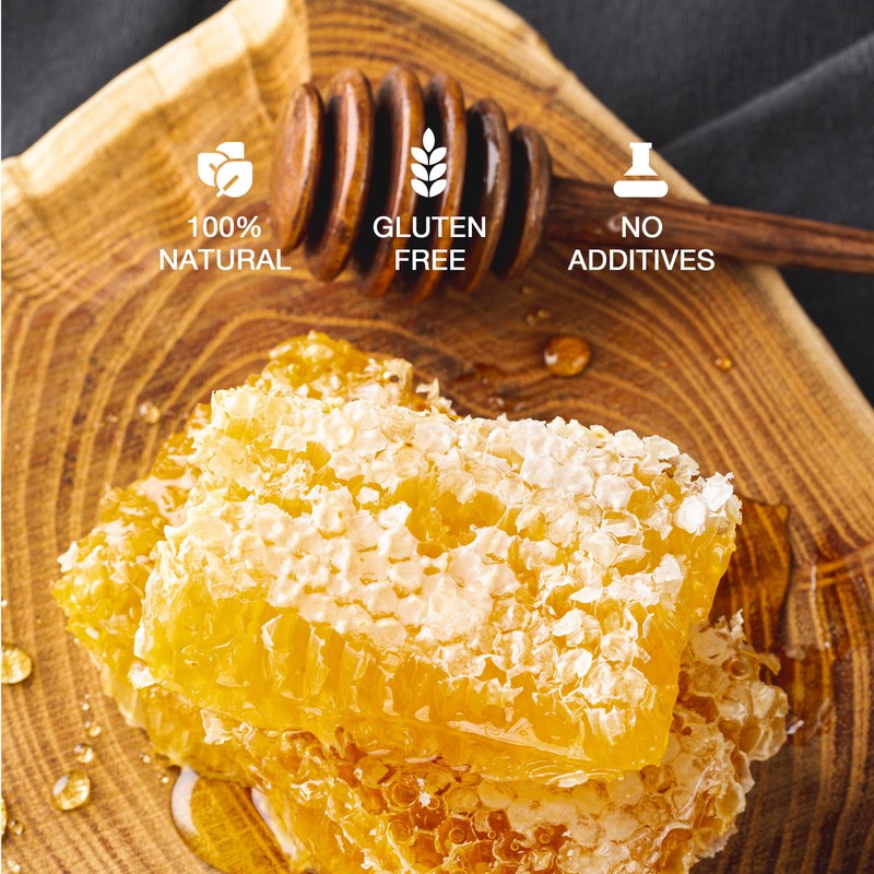NutroGusto Pure Natural Honeycomb – 100% Canadian Comb Honey –