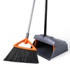 CLEANHOME Heavy Duty Broom with Dustpan Combo Set Indoor and
