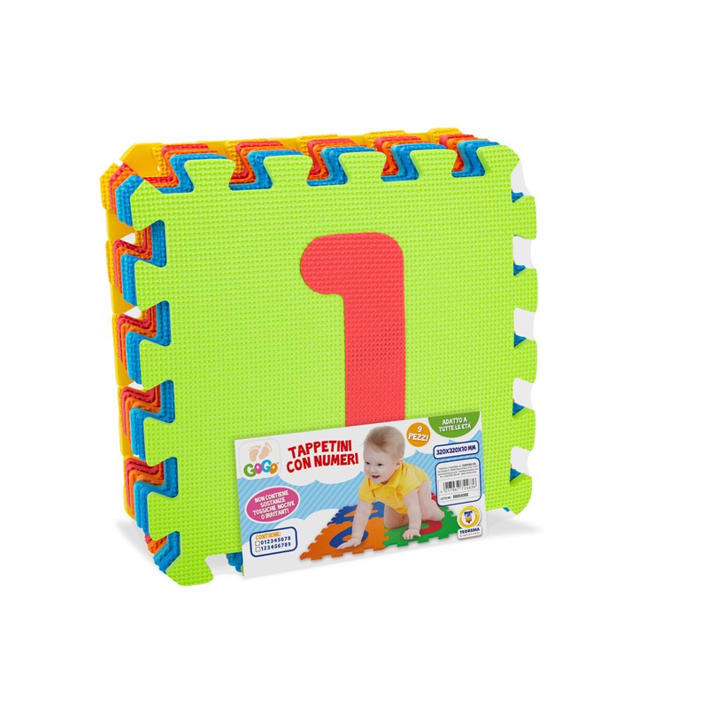 TAPPETOSI NUMERI 32X32 CM 9 PZ
