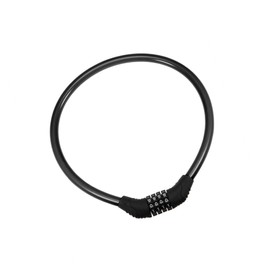 A ABSOPRO Bike Cable Lock, 4 Digit Resettable Combination Lock, Black, 2 Feet Item Replacement