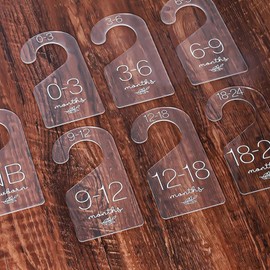 YEZILUU 7Pcs Baby Closet Size Divider Baby Hanger Divider Newborn Clothes Divider Newborn Clothes Organizer Thickened Closet Hanger Organizer for Home Nursery Baby Clothes