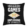 Classic Board Game Night Enthusiast Group Gathering Throw Pillow