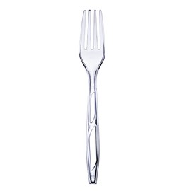 Comfy Package, [50 Count] Premium Heavyweight Disposable Clear Plastic Forks