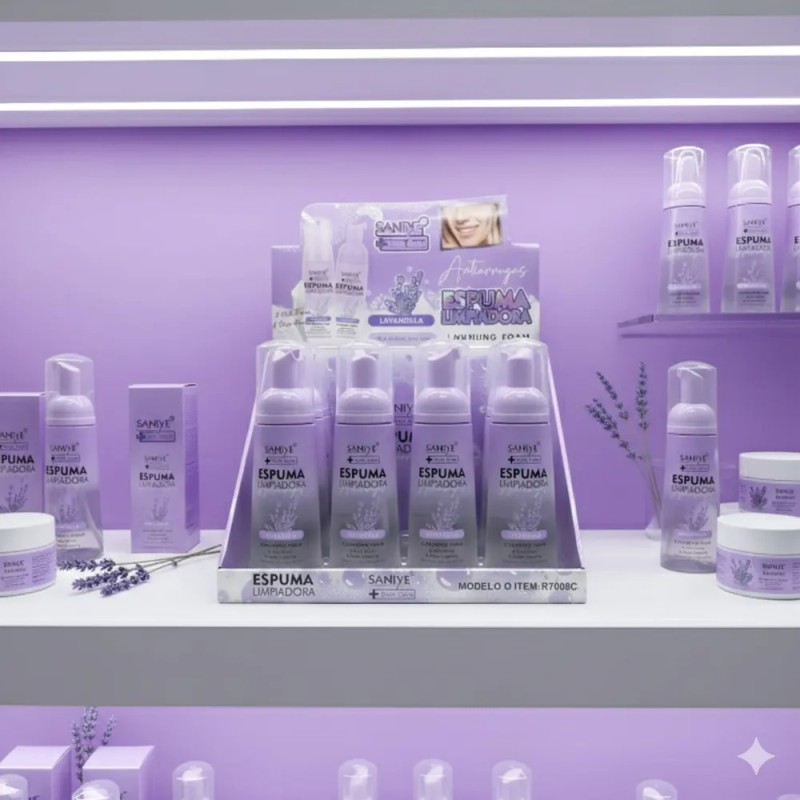 Espuma Limpiadora Hidratante Facial 200ml Lavandula Saniye Mixta Día/noche