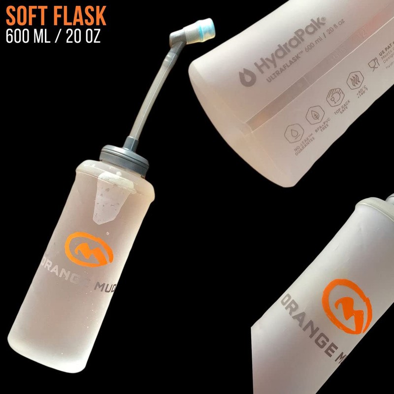 Orange Mud 600ml Soft Flask - UltraFlask (One Bottle) -
