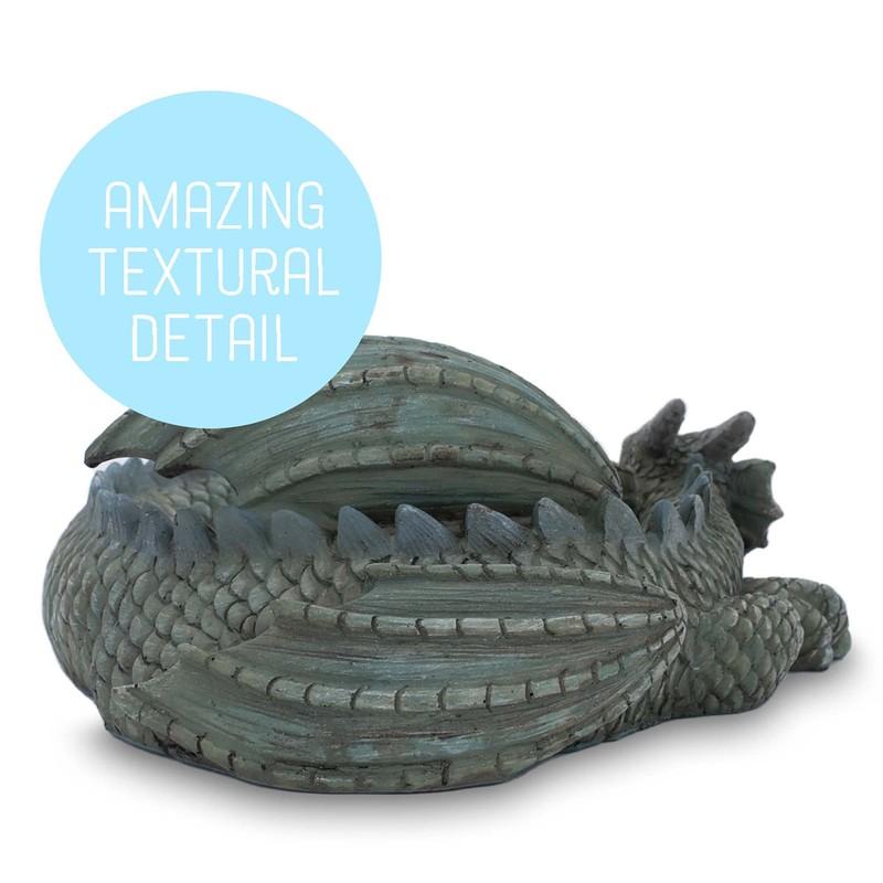NAT & Jules Small Sleeping Dragon Moss Finish 10 inch
