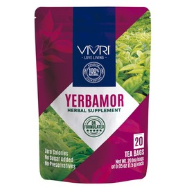 VIVRI Yerbamor Tea - 100% Natural Tea with 14 Ingredients, 20 Tea Bags