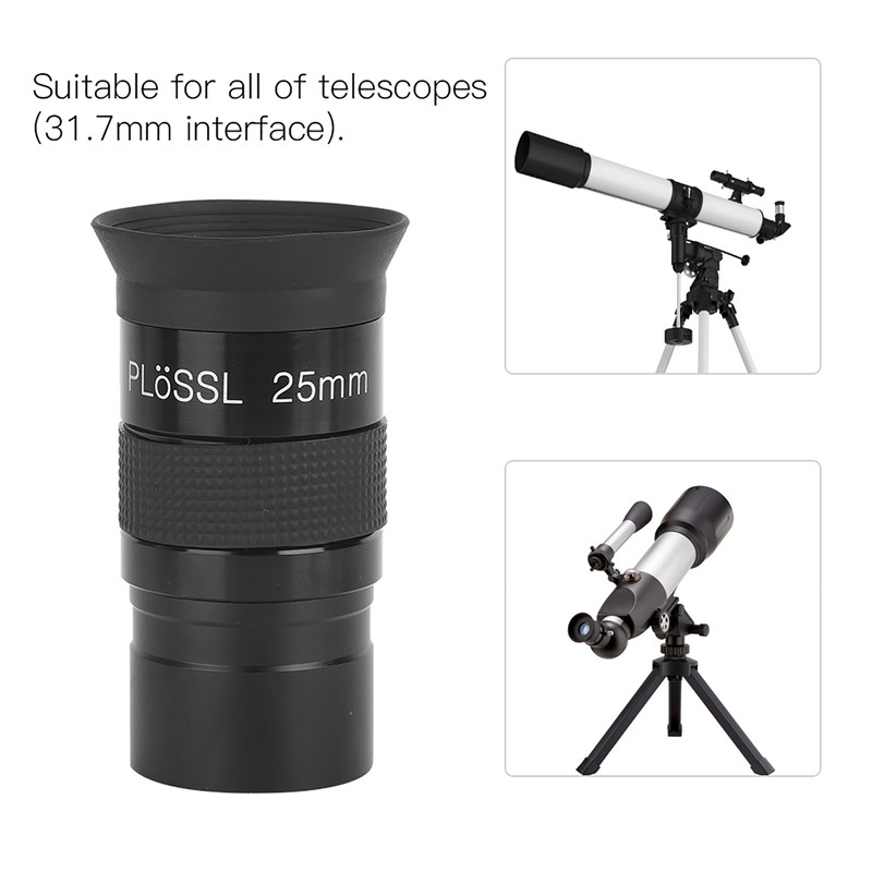 Plossl 25mm Eyepiece Multilayer Wideband Coating 1.25inches Metal Monocular Accessory