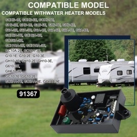 91367 RV Water Heater PC Ignition Control Board Replace Atwood 93307, 93865, 93253 Compatible with GCH6-4E/6E/7E; G6A-6E/7E/8E; GH10-1E/2E/3E; GH6-3E/4E/6E/7E