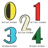 Numbers 10 Pieces 0-9 Mixed Colors Iron On Clothes Applique