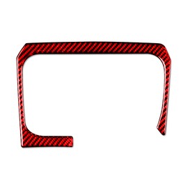 ​NVCNX Real Premium Carbon Fiber Compatible with Toyota Tacoma 2016 2017 2018 2019 2020 2021 2022 2023 Accessories Car Center Console Storage Box Cup Holder Cover Interior Trim Red