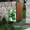 Girlly St Patricks Day Shamrocks Garden Flag Double Sided 12x18