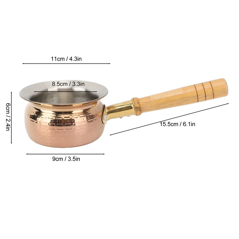 Stainless Steel Butter Warmer Small Saucepan Multifunction Butter Melting Pot