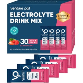 Venture Pal- Paquete de Polvo de Electrolitos Sin Azúcar Alto en Sodio Paquetes de Hidratación con Sodio, Potasio y Magne