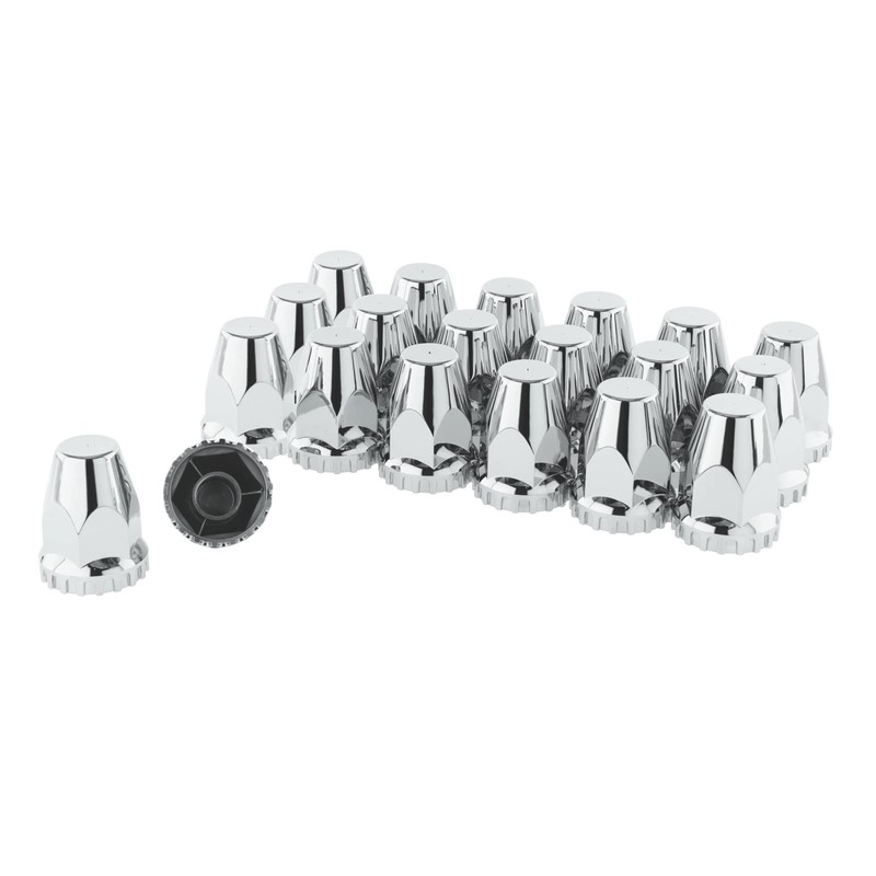 CHDT66 Complete Chrome Wheel Cover Set, 33mm Lug Nut Covers
