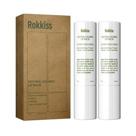 Meoncell ROKKISS Natural Calming Lip Balm 3.5g colorless 2 pieces NONE / 메온셀 ROKKISS 네츄럴 카밍 립밤 3.5g 무색 2개 NONE