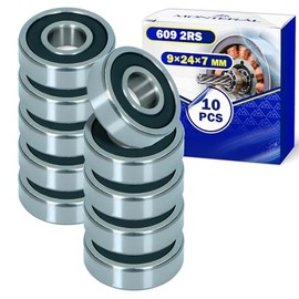 Ball Bearings 609 2RS for the Engine with Size 9 x 24 x 7 mm Pack of 10 MONTERAL