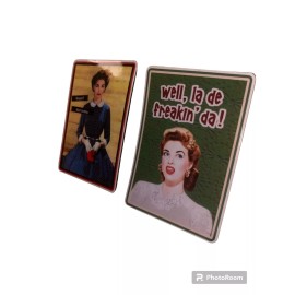Sarcastic Retro Housewife Magnets Set Of 2 Vintage Inspired