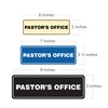 Signs ByLITA Standard Pastors Office Sign (Brushed Silver) - Large