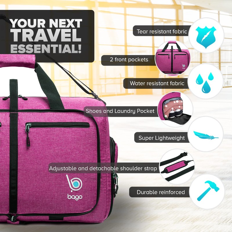 bago Holdall Bags for Men & Women - 40L Spacious