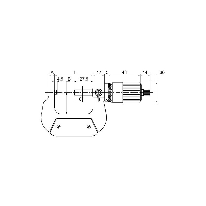 CNC Quality Outside Micrometer with Large Drum 0-25 mm DIN