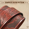 WHIPPY Western Belt Strap for Men Women Cowboy Engraved Embossed