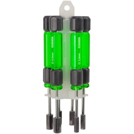 ENGINEER DK-14 Engineer Precision Nut Driver Set, Compatible with 0.1 - 0.24 inch (3 - 6 mm) Opposite Sides, Green