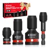 EZARC 4 Pcs Impact to 1/4 Hex Converter, 1/2 3/8