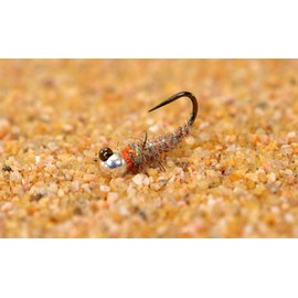 Region Fishing Tungsten Walt's Sexy Worm Jig Head Fly - Euro Nymph Tied on Hanak Hooks - 6ct Packs (Hook #16)