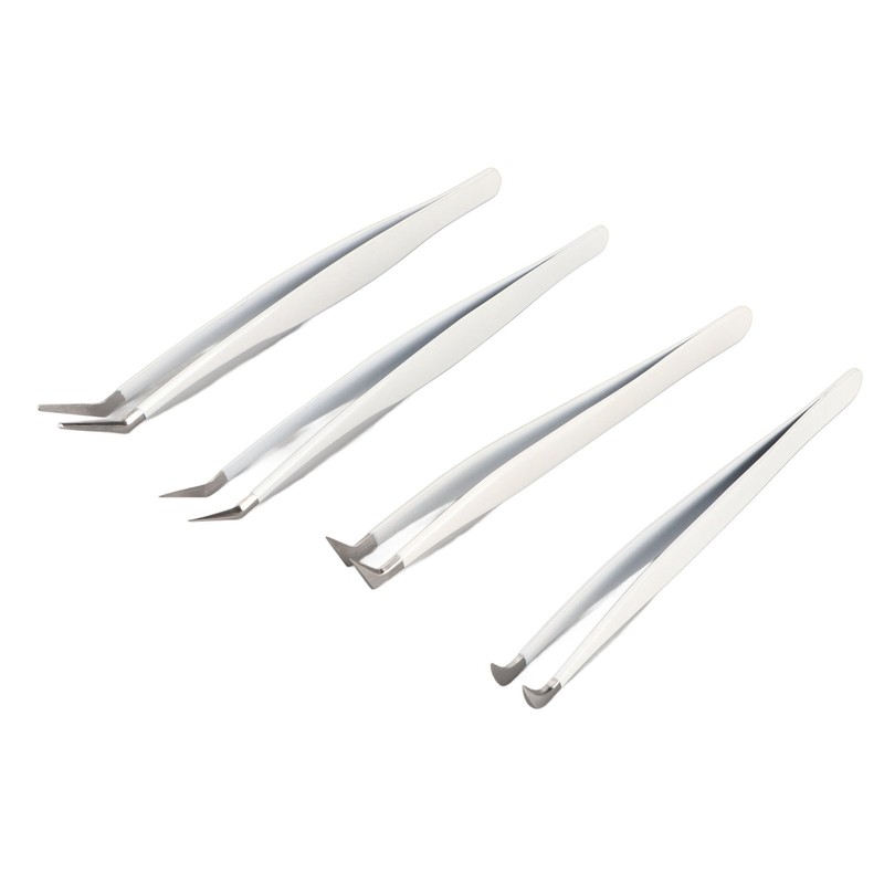 Eyelash Extension Tweezers Kit Stainless Steel High Accuracy Lash Tweezers