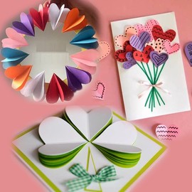 Punch Set VSREI Heart Punch Pattern for Crafts, Scrapbooking, Photos, Greeting Cards, 9mm, 16mm, 25mm, Heart-shaped Paper Punch (Random Color)