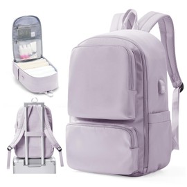 Cabin Bags for Travel Underseat Carry-ons Bag for Women Hand Luggage Bag Men Travel Backpack Cabin Size Fit 14 inch Laptop backpack S6- Purple