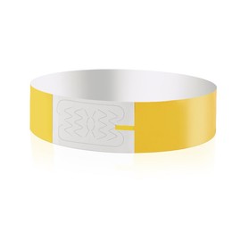 Vicloon Event Wristbands, 100pcs Paper Like Bracelets, Paper Wristbands Neon Wristbands Festival Wristbands for Events Arm Bands Party Wristbands for Clubs Lightweight Concert Wristbands (Yellow)