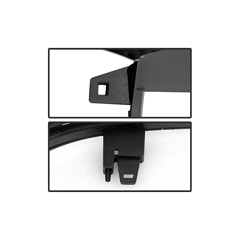 ACANII - For 2016-2018 Chevy Silverado 1500 Matte Black Headlight