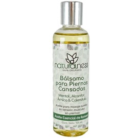 Naturalness Aceite para masaje Piernas Cansadas 125 ml Blsamo Corporal Refrescante con Romero, Mentol y Alcanfor Ideal para Masaje, Hinchazn y Pesadez