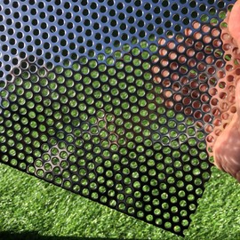 FengYoo Perforated Plate Stainless Steel Perforated Grid Stainless Steel Grid 5 mm Hole Thickness 1.1 mm 406 mm x 255 mm Perforated Metal