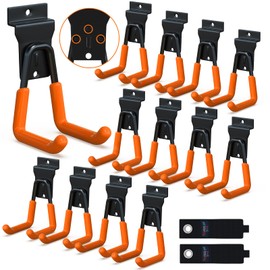 3-H Slat Wall Hooks 12 Pack 4.5 Inch, Slatwall Hooks U Shape,Slatwall Accessories Heavy Duty for Space Saving Used as Proslat Accessories(Orange）