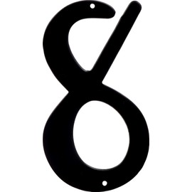 HIllman 841632 4-Inch Nail-On Black Die Cast Aluminum, House Number 8
